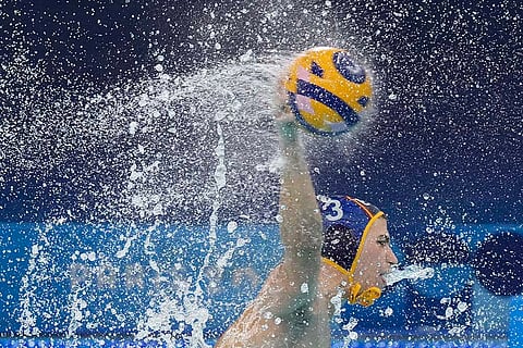 Men's water polo match between Serbia and Spain